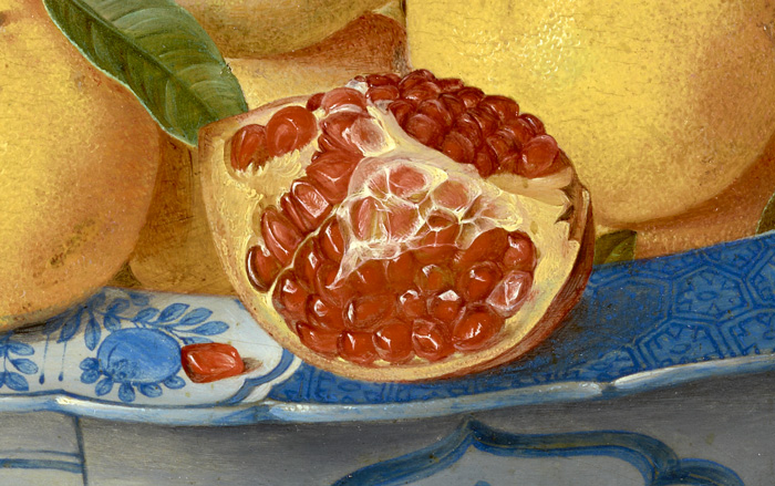 Detail of Pomegranate from painting by Jacob van Hulsdonck