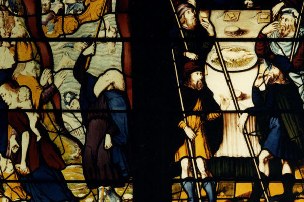  Crossing the Red Sea, East Window of Lincoln College Chapel, Oxford