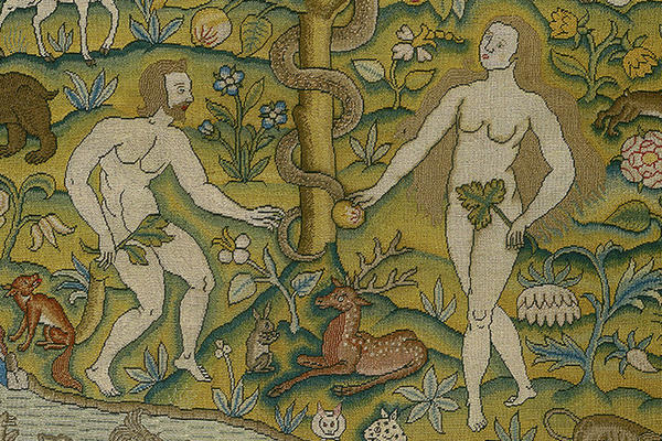 Embroidered picture, The Temptation of Adam and Eve