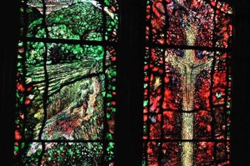 Detail of Traherne windows at Hereford Cathedral